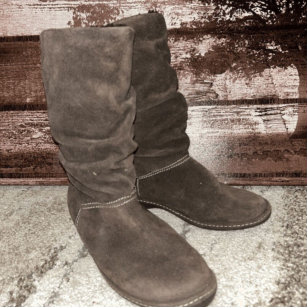 Land's End Brown slouchy suede boots, Size 6B